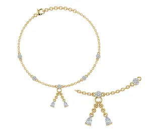 Tassel Drops Sterling Silver Anklet