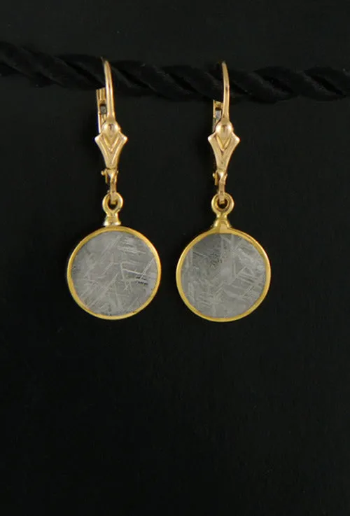Taza Meteorite Earrings in 18kt Gold