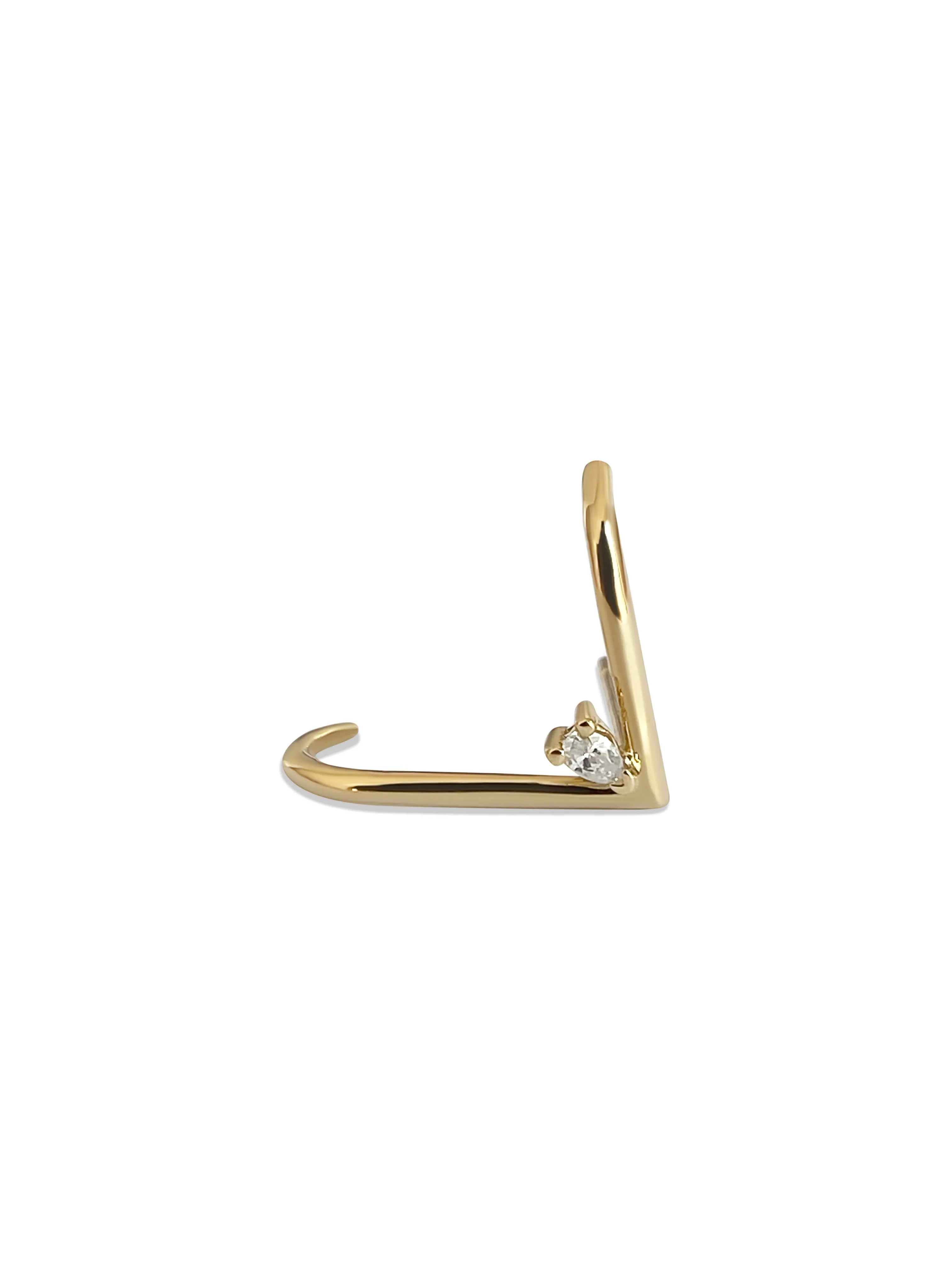 Tear Drop Vector Cuff Earring