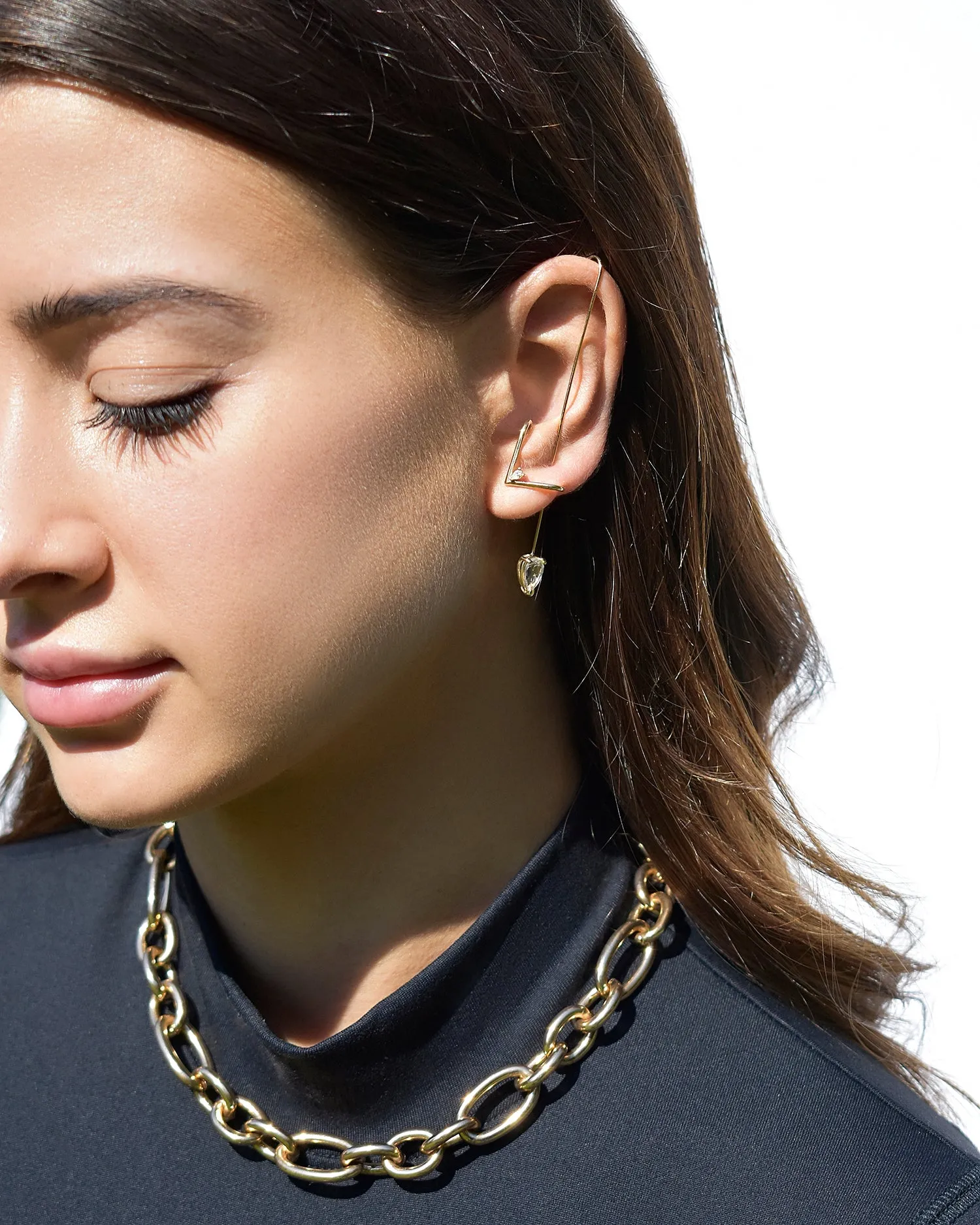 Tear Drop Vector Cuff Earring