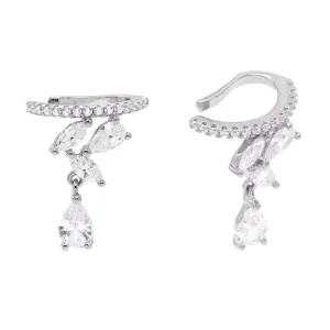 Teardrop Charm Ear Cuff