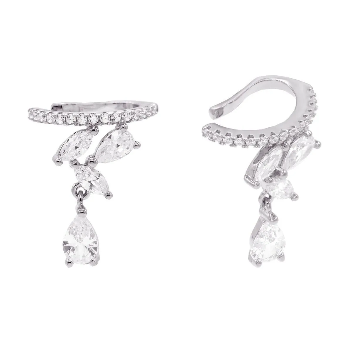 Teardrop Charm Ear Cuff
