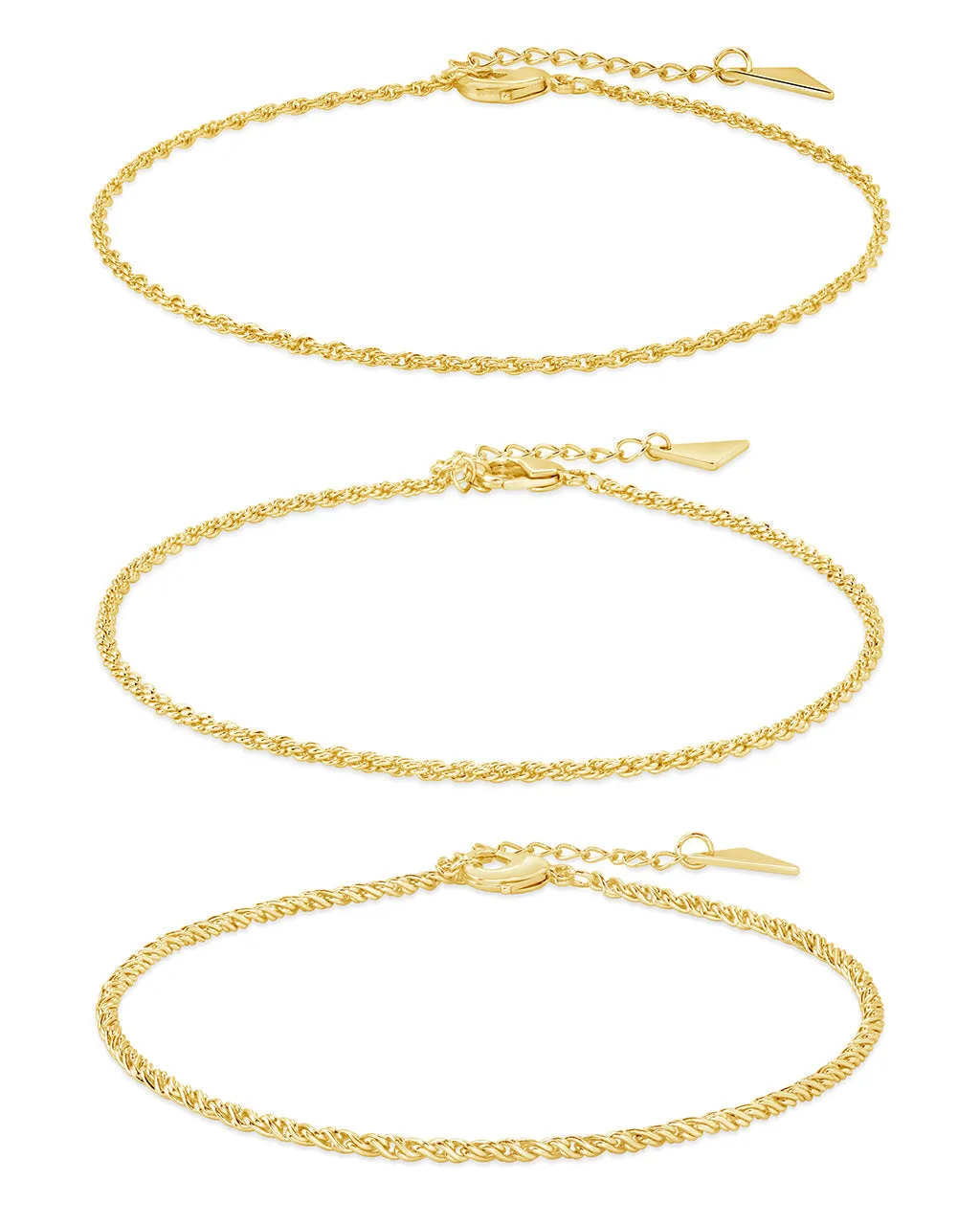 Terina Chain Anklet Set of 3