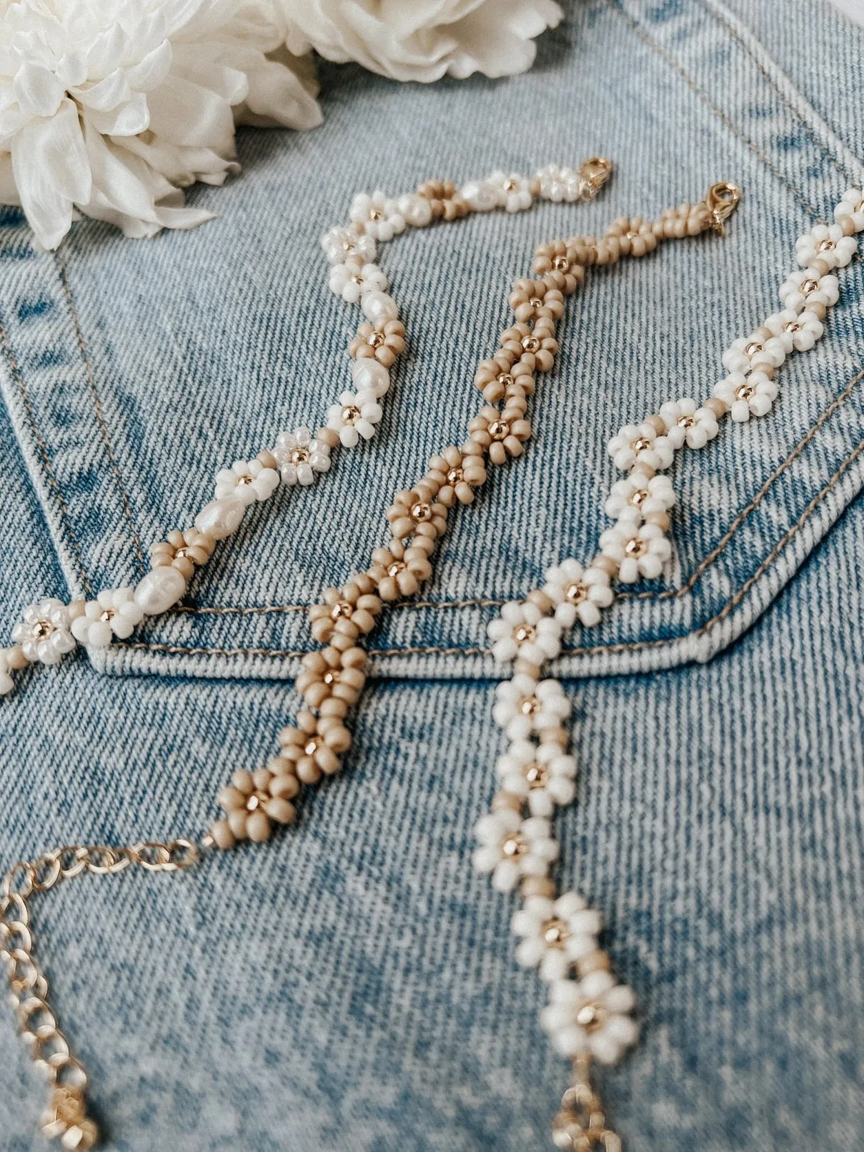 The Daisy Beaded Anklet - Various Styles