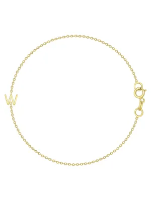 The Initial Bracelet 14K - 1 Letter