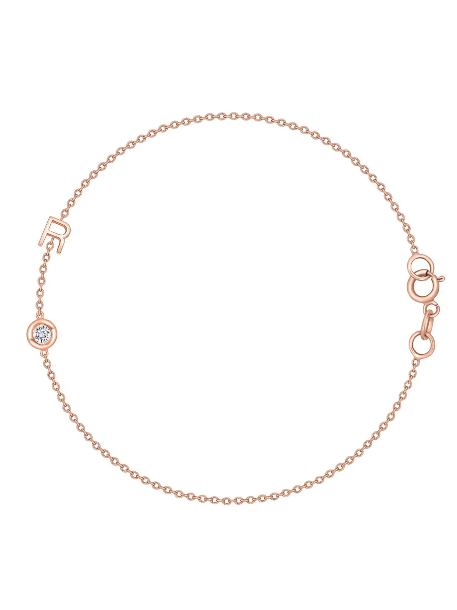 The Initial Bracelet 14K - 1 Letter
