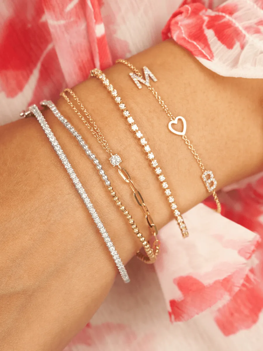 The Initial Bracelet 14K - 1 Letter