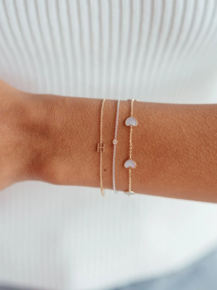 The Initial Bracelet 14K - 1 Letter