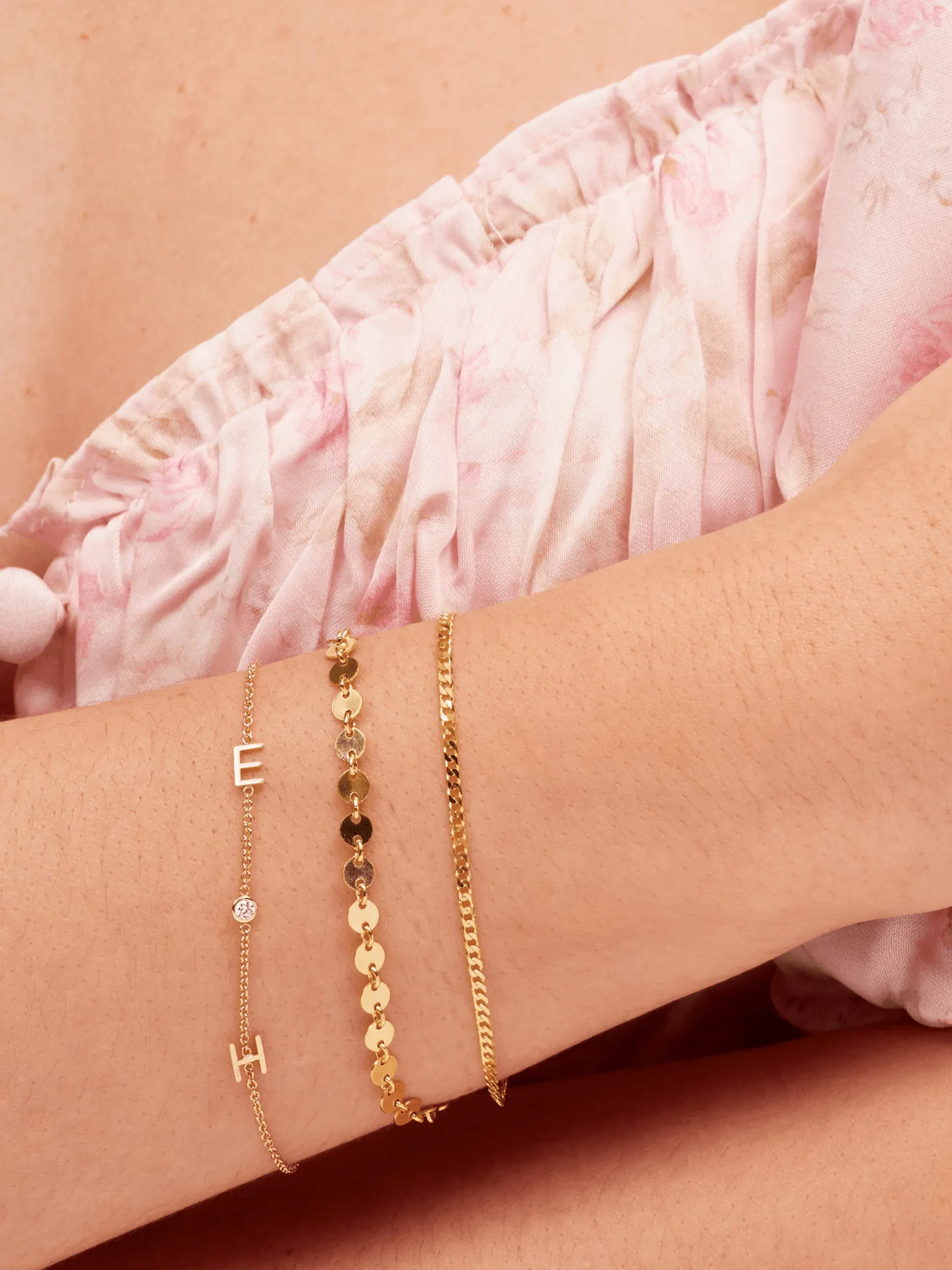 The Initial Bracelet 14K - 1 Letter