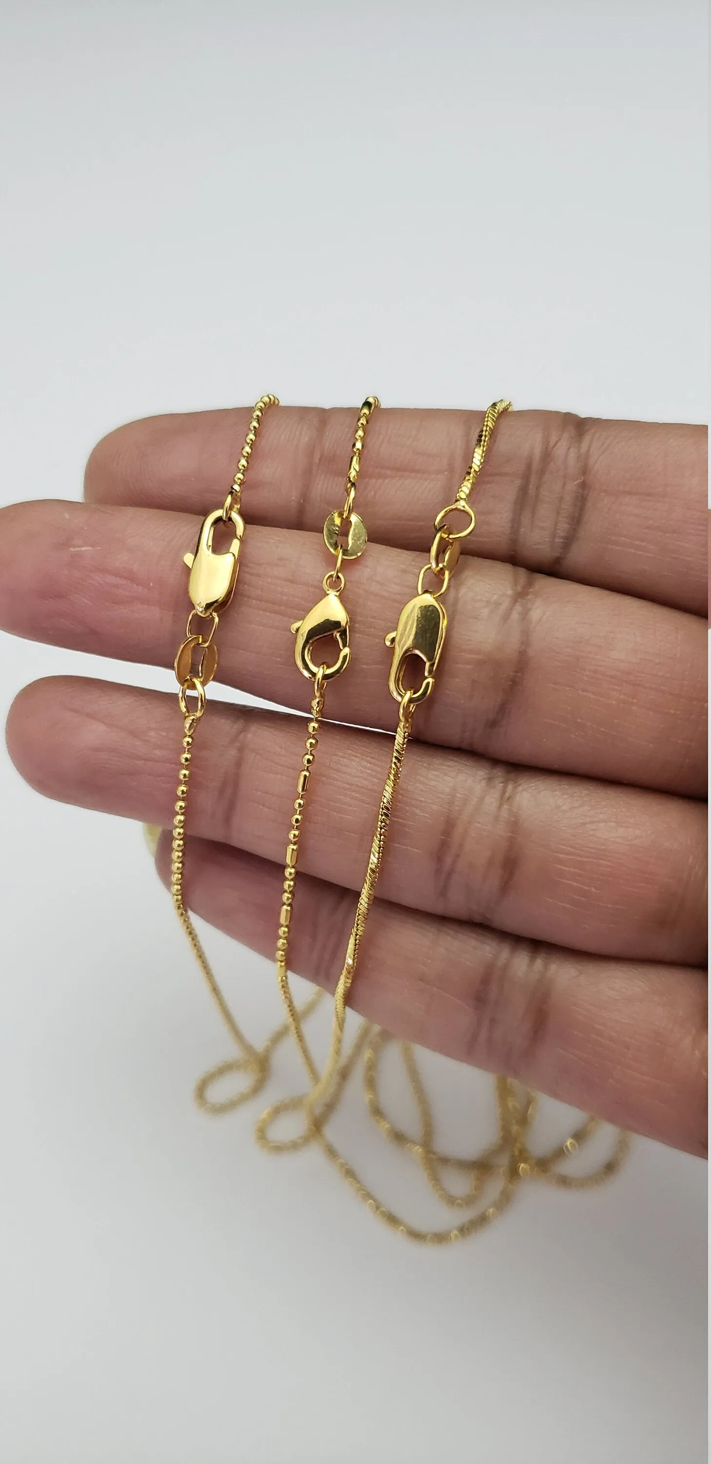 Thin Gold covering chain