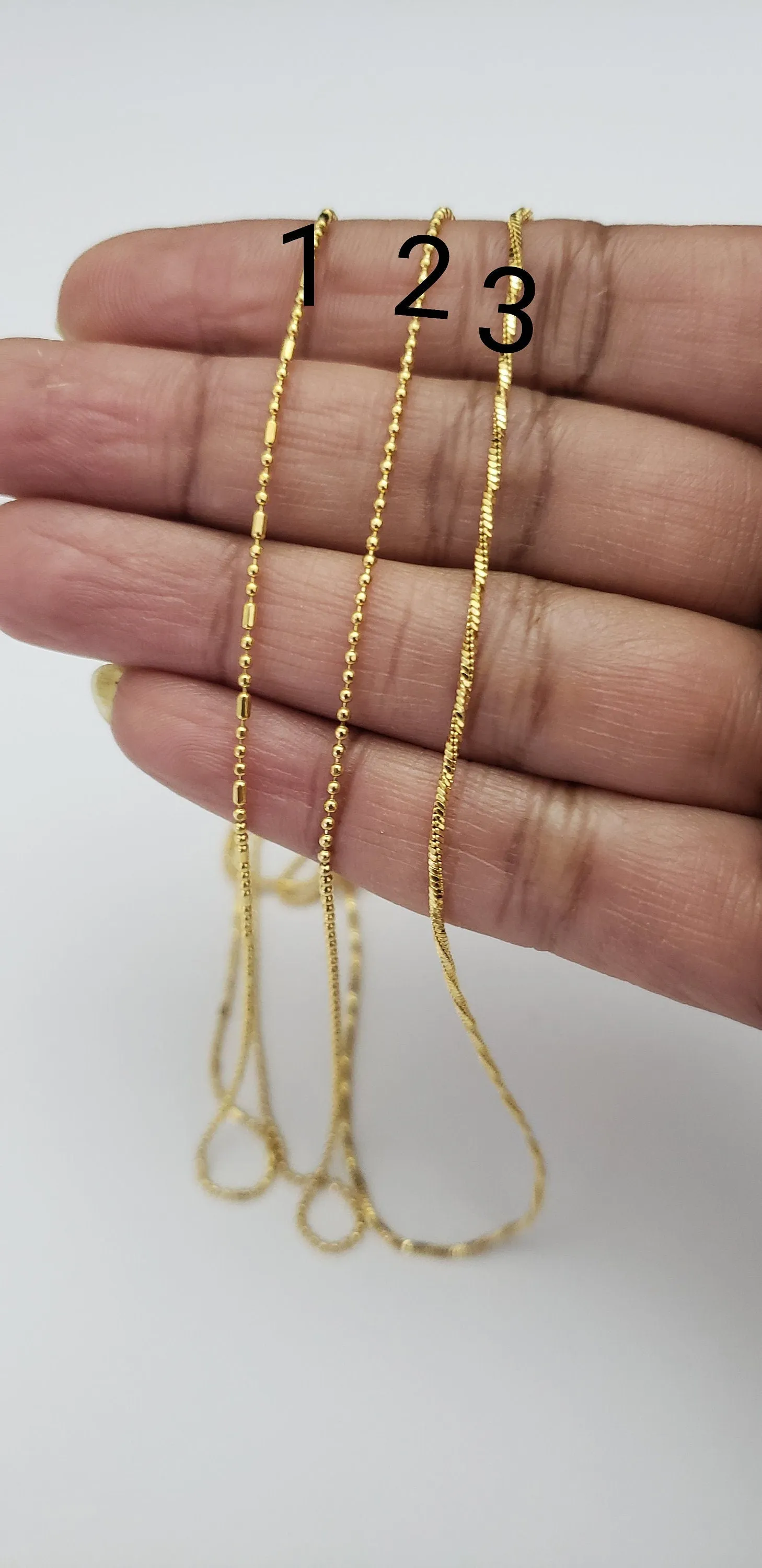 Thin Gold covering chain