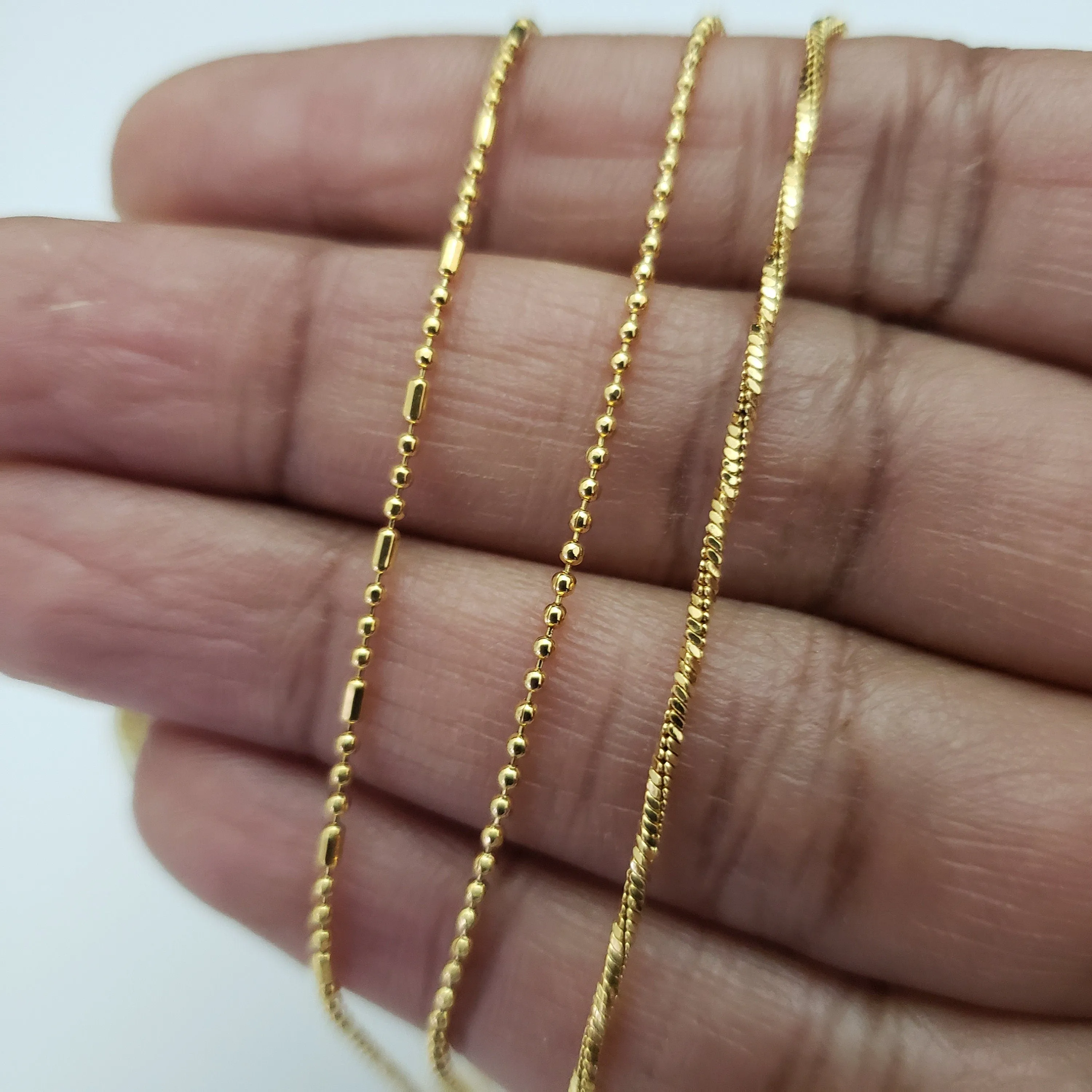 Thin Gold covering chain