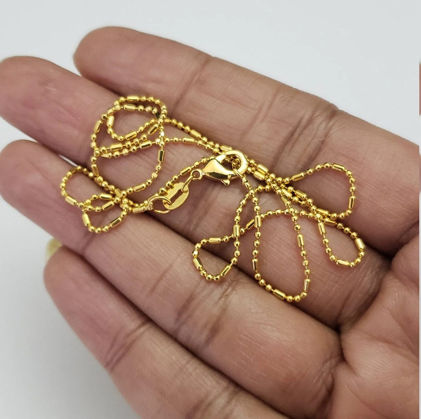 Thin Gold covering chain