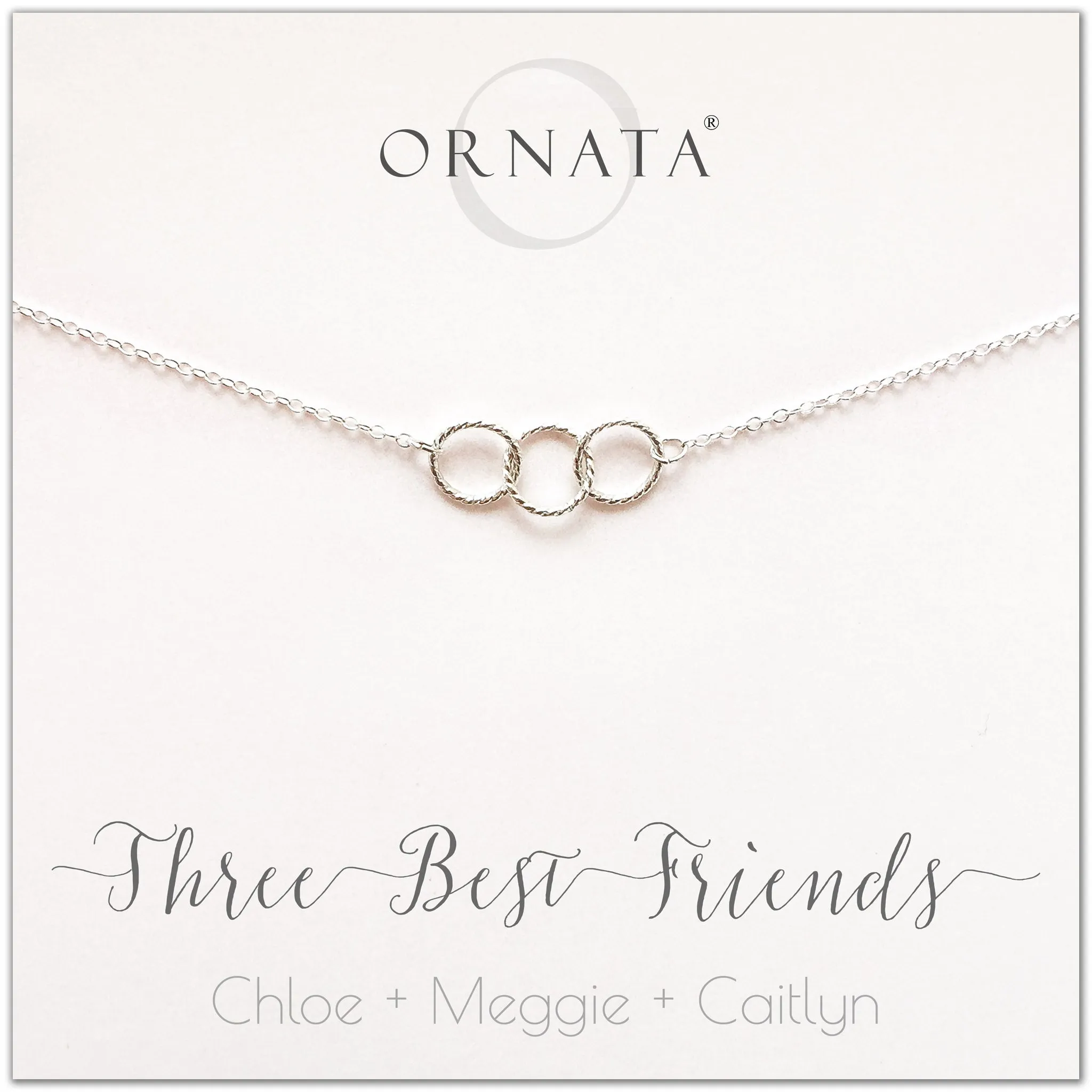 “Three Best Friends" Sterling Silver Necklace | Friends & Sisters