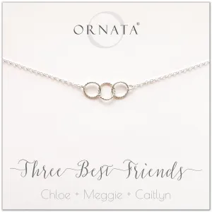 “Three Best Friends" Sterling Silver Necklace | Friends & Sisters