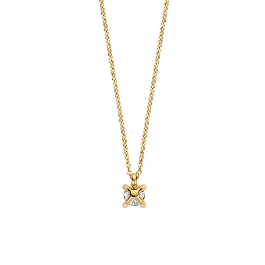 TI SENTO Necklace in Yellow Gold-Plated Silver with Zircon 34087ZY/42