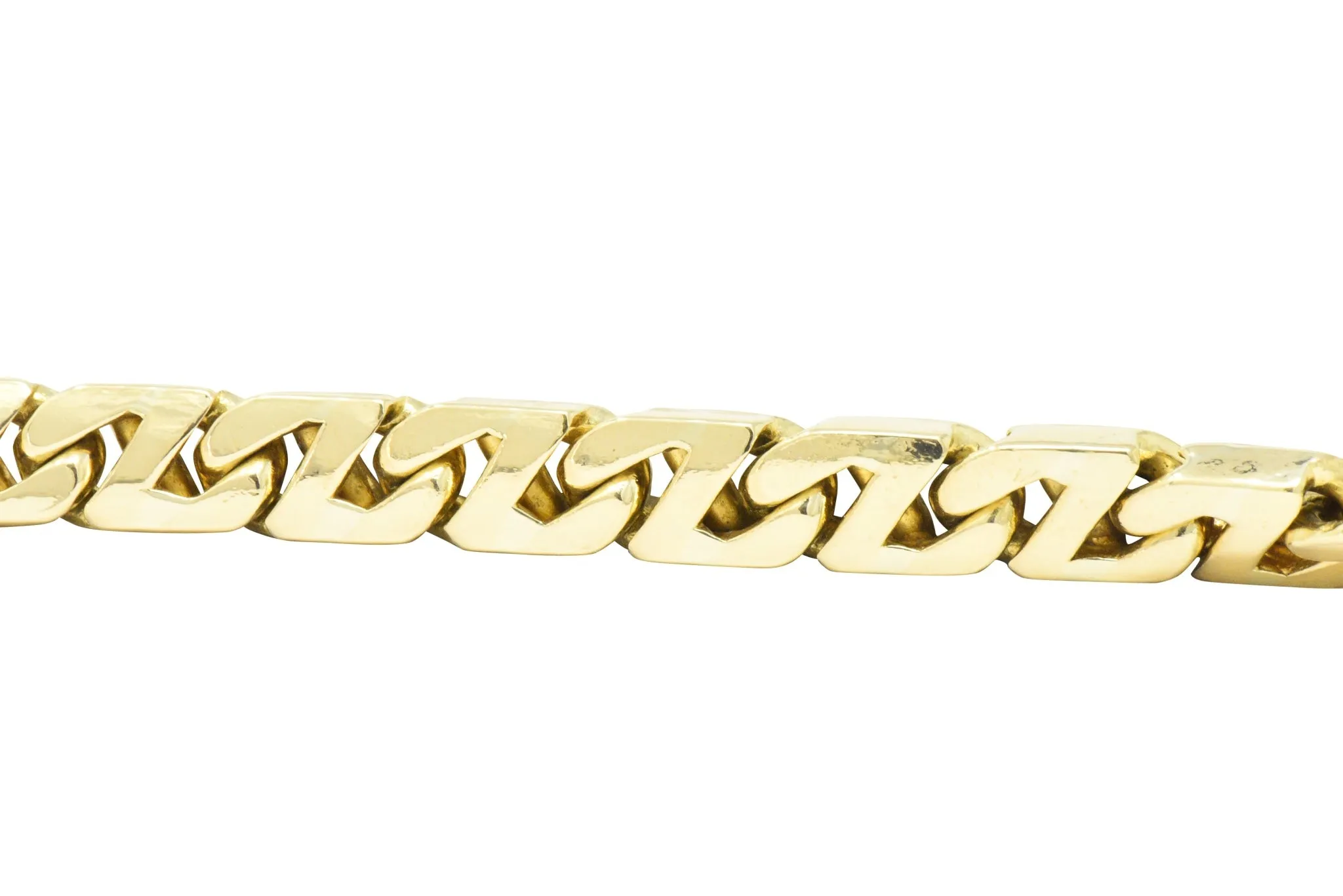 Tiffany & Co. Vintage 18 Karat Gold Cuban Chain Unisex Bracelet
