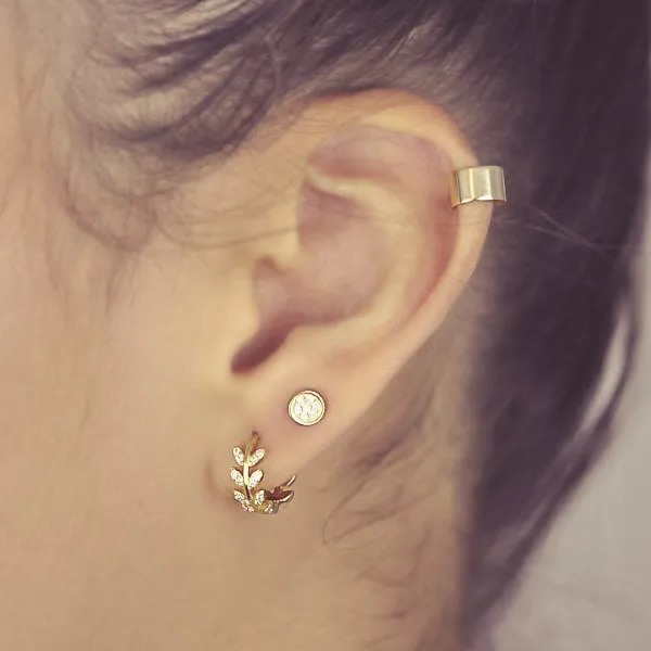 Tiny CZ Circle Pave Studs