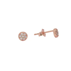 Tiny CZ Circle Pave Studs