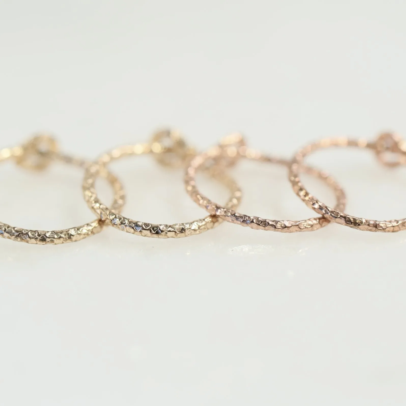 Tiny Hoop Earring Faceted - Choose Your Diameter, Gauge, Metal, Hoops For Men & Women
