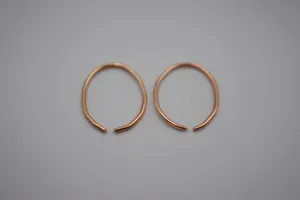 Tiny Rose Gold Open Hoop Earrings