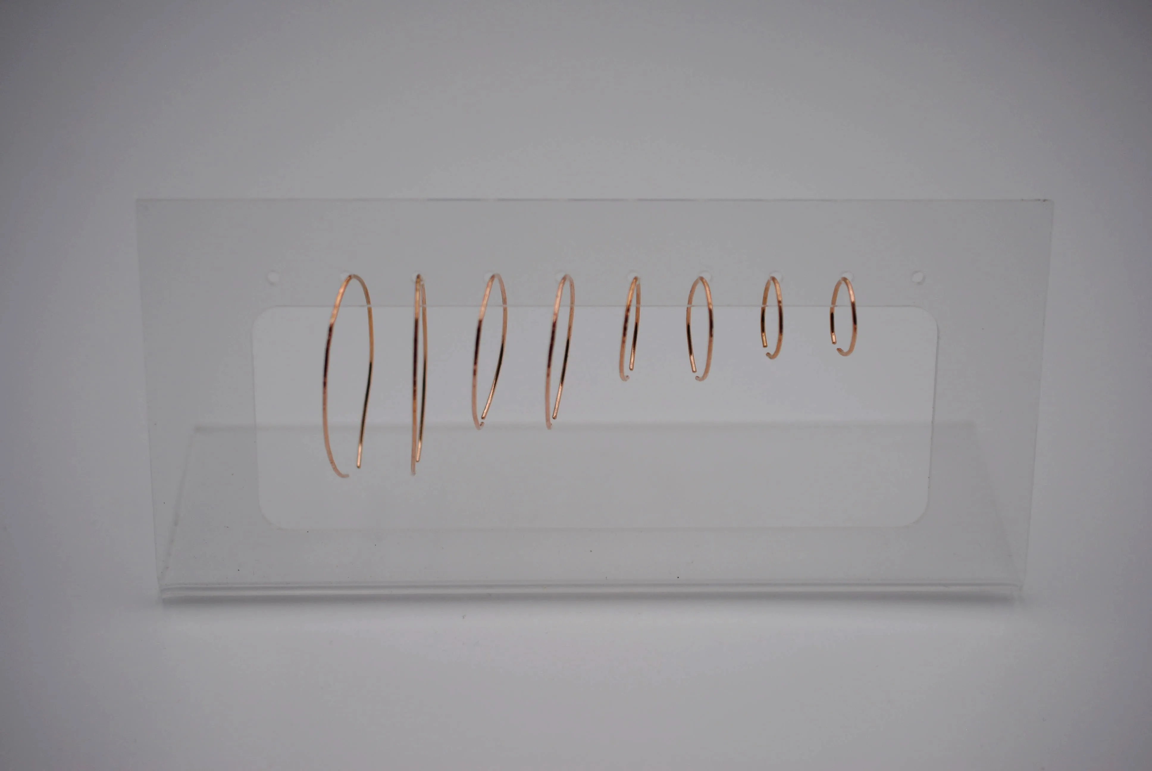 Tiny Rose Gold Open Hoop Earrings