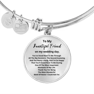 To my bridesmaid bracelet thank you