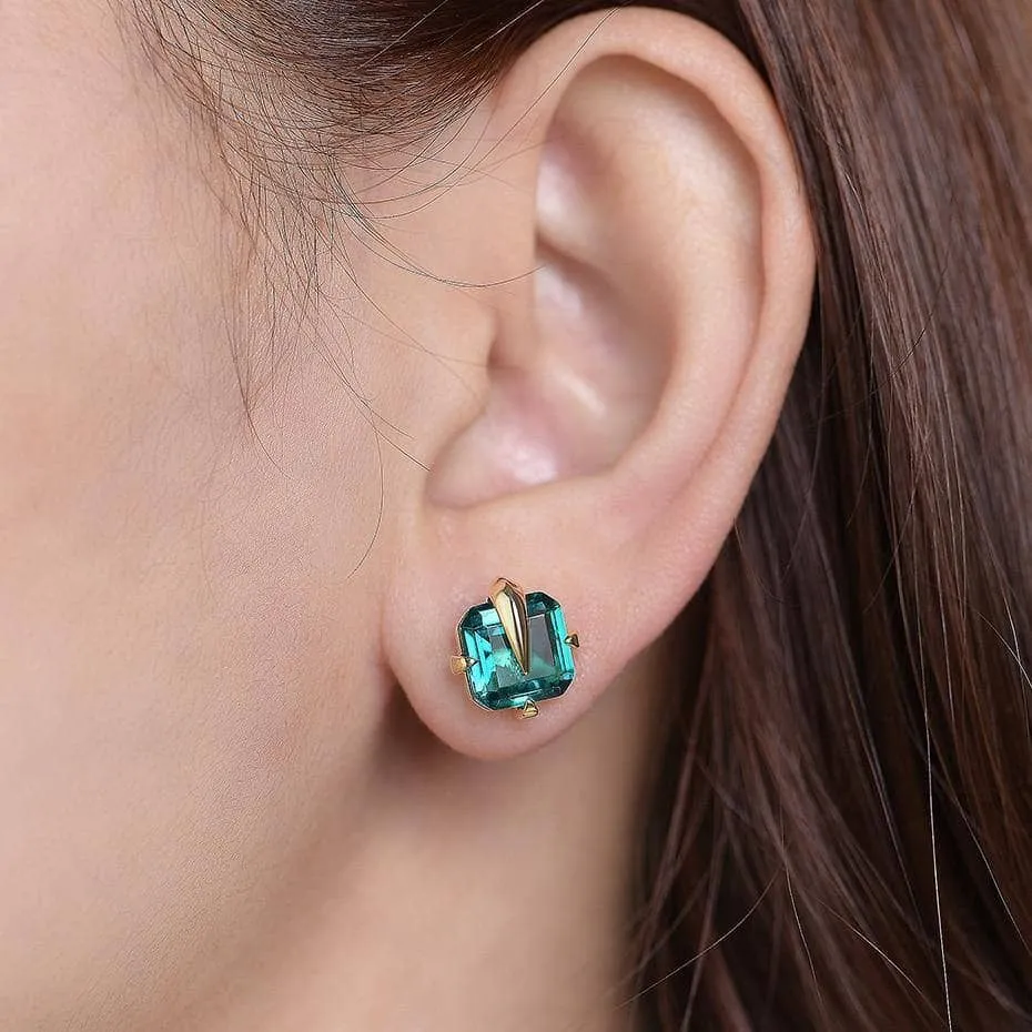 Tourmaline Emerald Gemstone Earrings