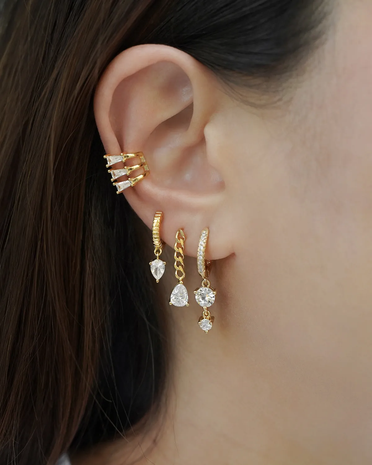 TRAPEZOID Ear Cuff in Gold