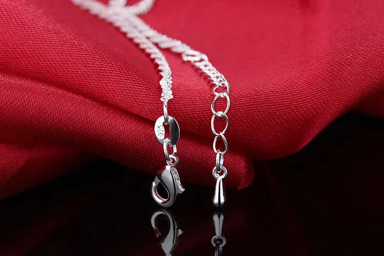 Trendy S925 Stamp Anklet Bracelet On The LegWomen Fashion Foot Girl Beach Ankle Bracelet
