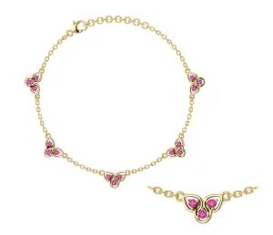 Trio Sterling Silver Anklet