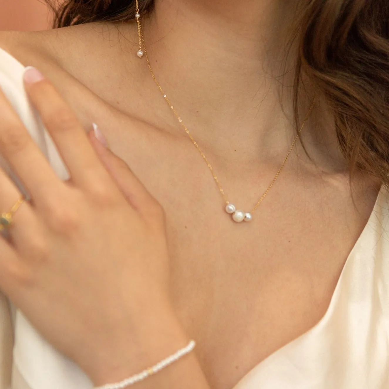 Triple Pearl Necklace