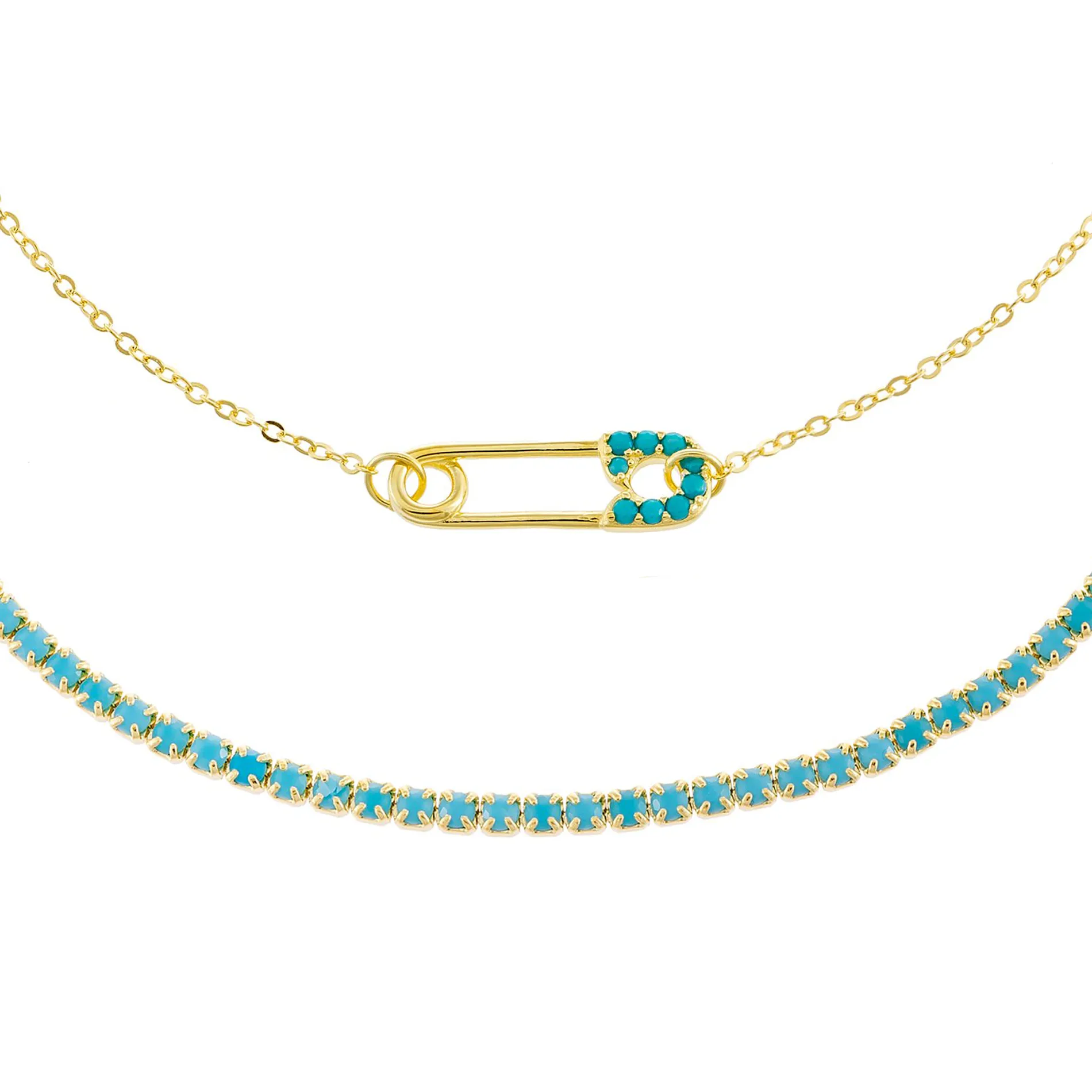 Turquoise Anklet Combo Set