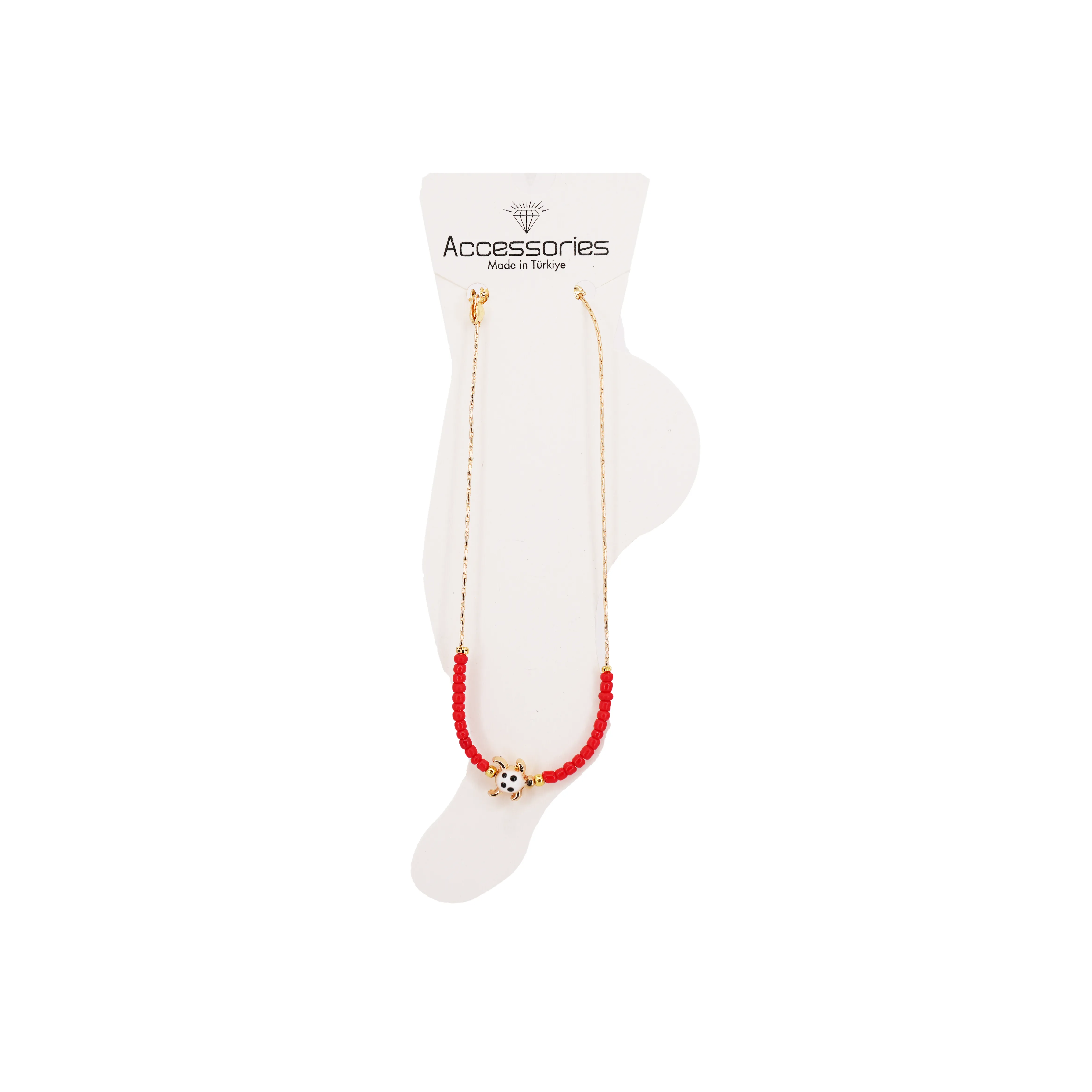 Turtle Bead Anklet: Thin Chain, Beach Style Foot Jewelry