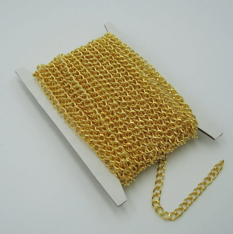 Twist Curb Unfinished Chain-3.9x2.8x0.7mm Jewelry Making Supply