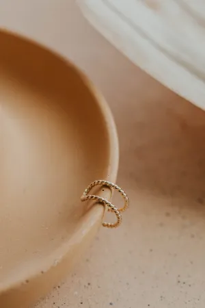 Twisted Double Up Ear Cuff