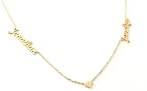 Two Name Heart Necklace