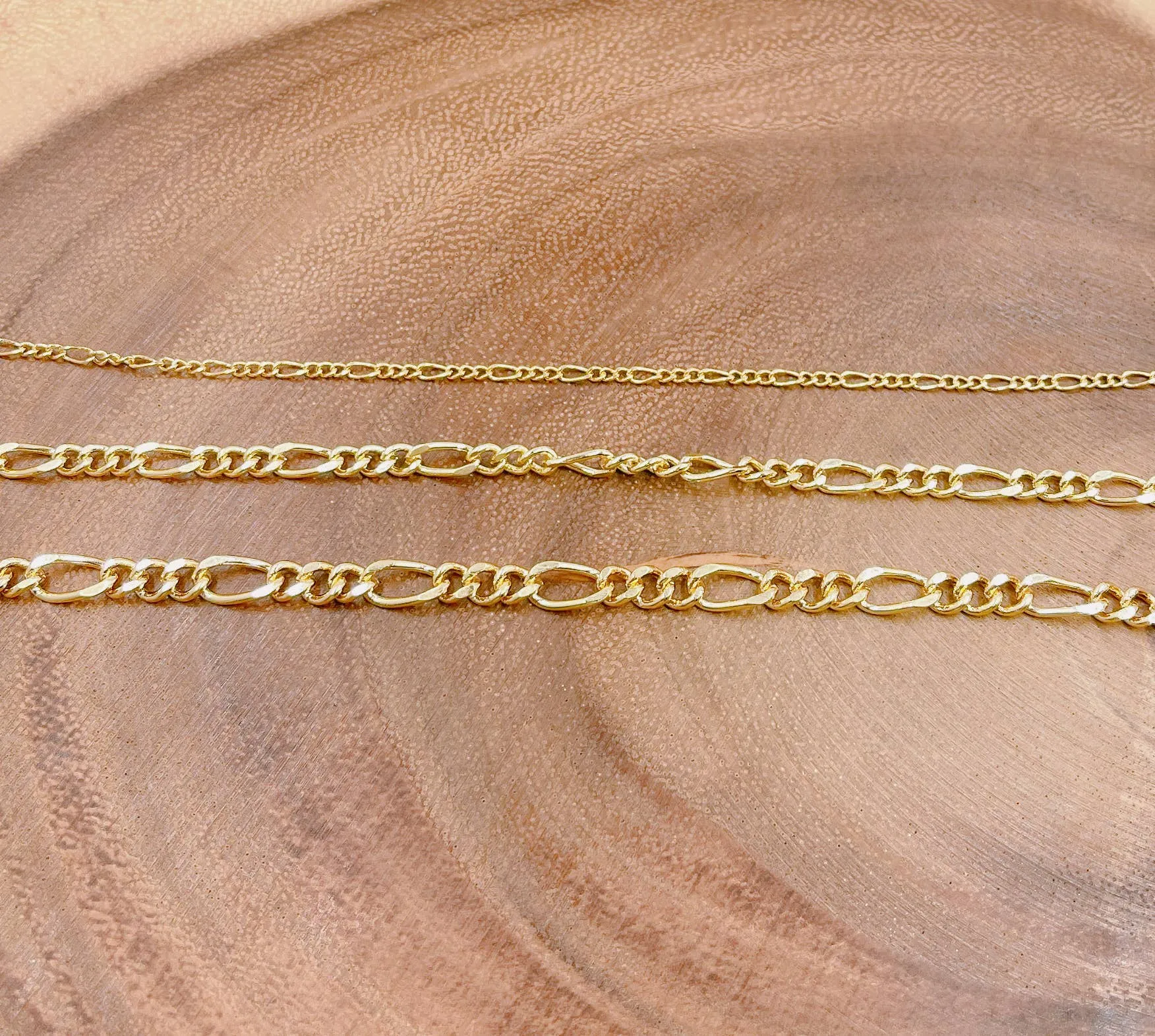 Unfinished Figaro Chain Necklace by Foot