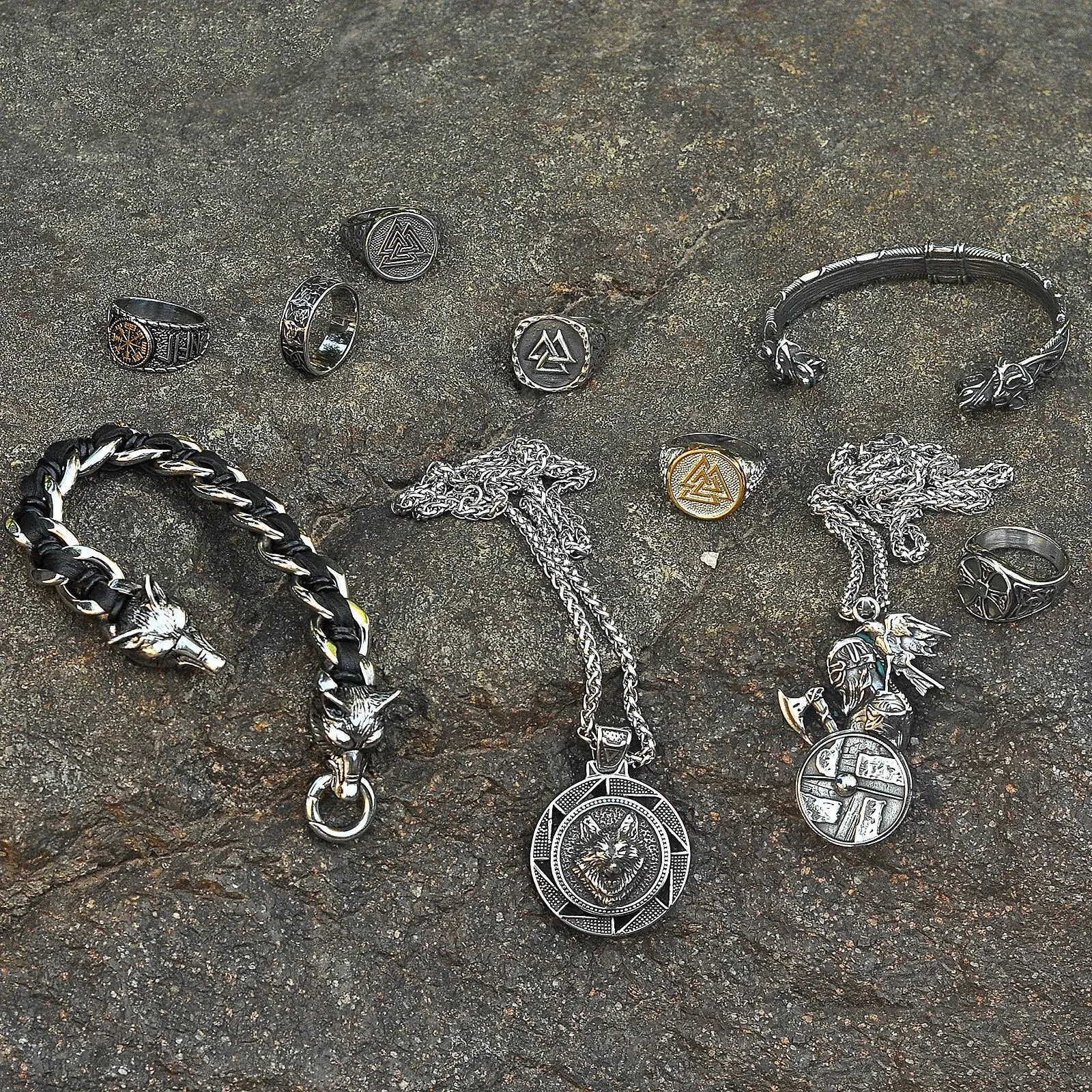 Unique Design Viking Jewelry Stainless Steel Odin Pendant Necklace
