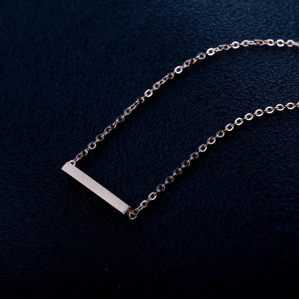 Unique Personalized Stainless Steel Necklace with Customized Name Pendant, Trendy Jewelry Birthday Gift for Women