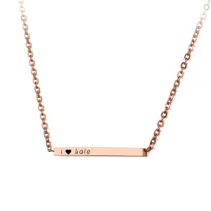 Unique Personalized Stainless Steel Necklace with Customized Name Pendant, Trendy Jewelry Birthday Gift for Women