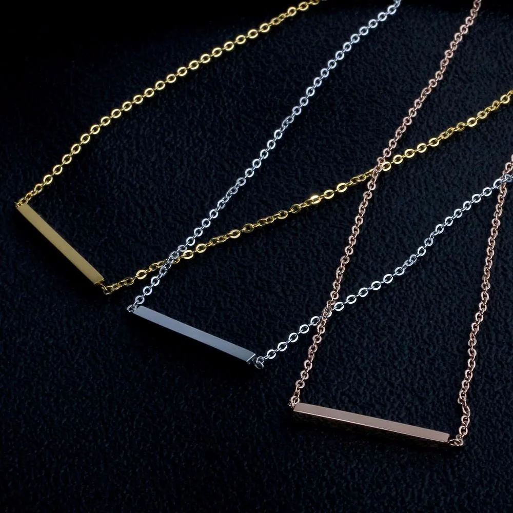 Unique Personalized Stainless Steel Necklace with Customized Name Pendant, Trendy Jewelry Birthday Gift for Women