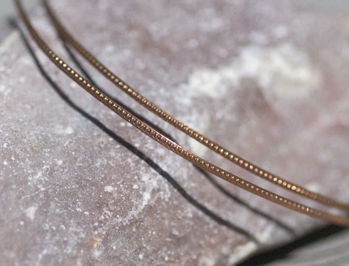Very Fine Wire w/ Dot Pattern 0.8mm Textured Metal Wire