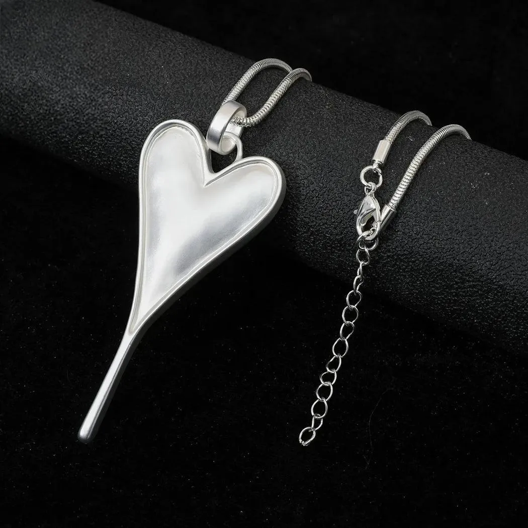 Vintage Geometric Collares Necklace Valentines Day Long Chains Pendants