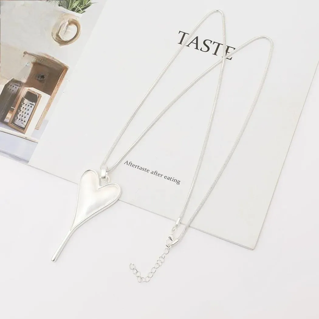 Vintage Geometric Collares Necklace Valentines Day Long Chains Pendants