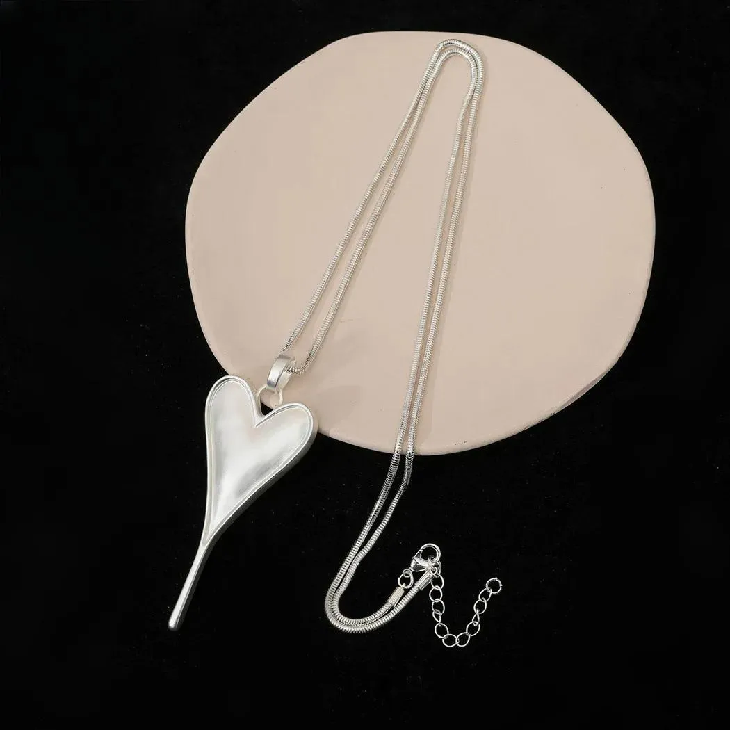 Vintage Geometric Collares Necklace Valentines Day Long Chains Pendants