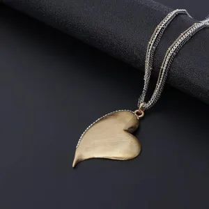 Vintage Gold Color Sweet Heart Necklace for Women