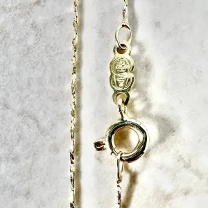 Vintage Italian 18 Karat Yellow Gold 16.25 Inches Chain Necklace By UnoAErre