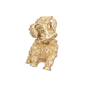 Vintage Puppy Dog Pendant 14k Yellow Gold Sitting Estate Animal Jewelry Small