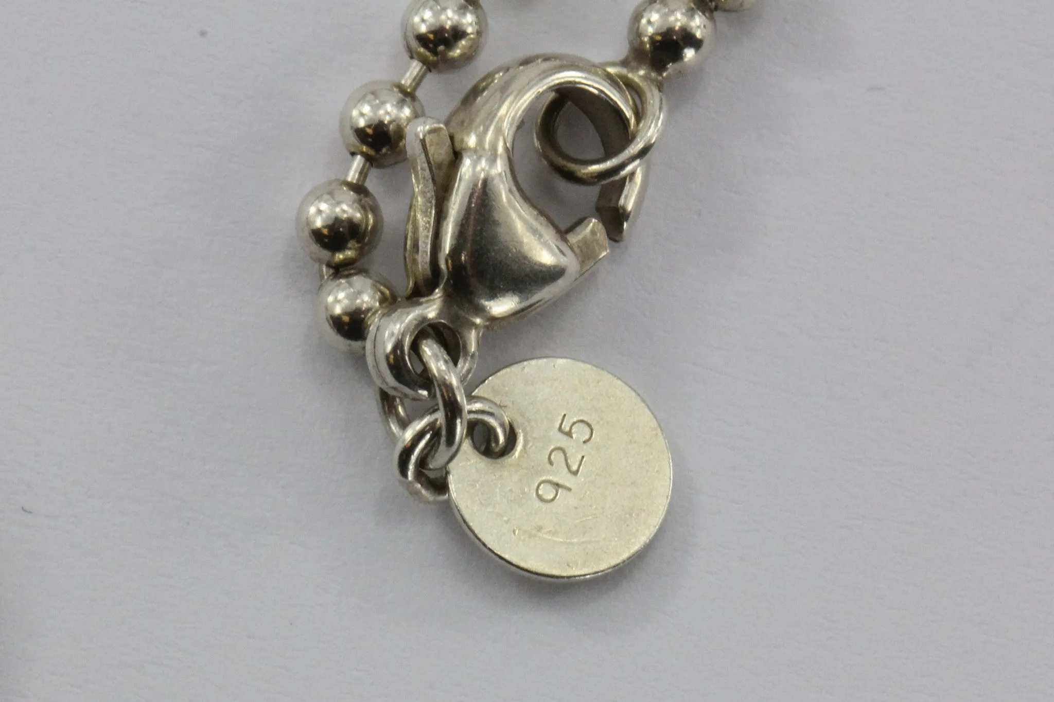Vintage Tiffany & Co Sterling Silver & 18K Gold Heart Pendant & Necklace